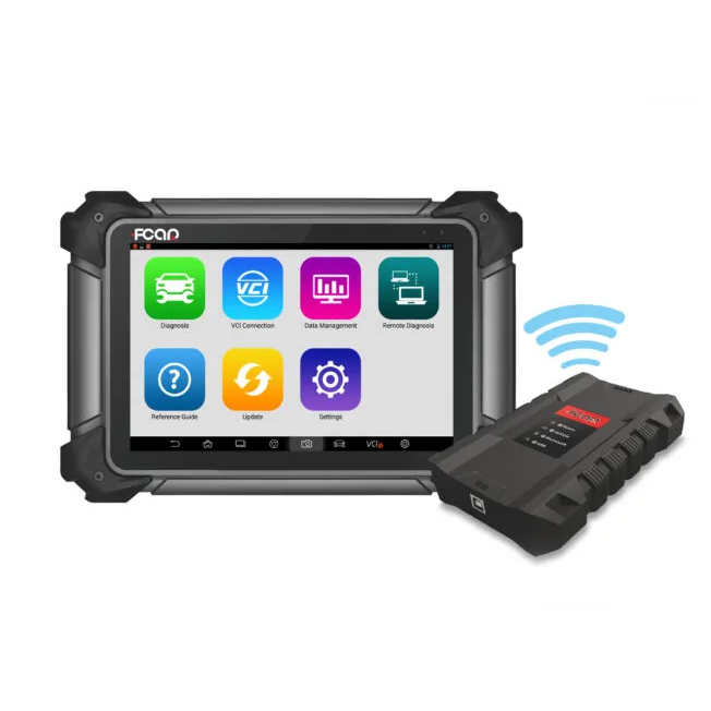 Escáner diagnóstico automotriz FCAR F7S-W para vehículos livianos, con sistema Android y Wi-Fi